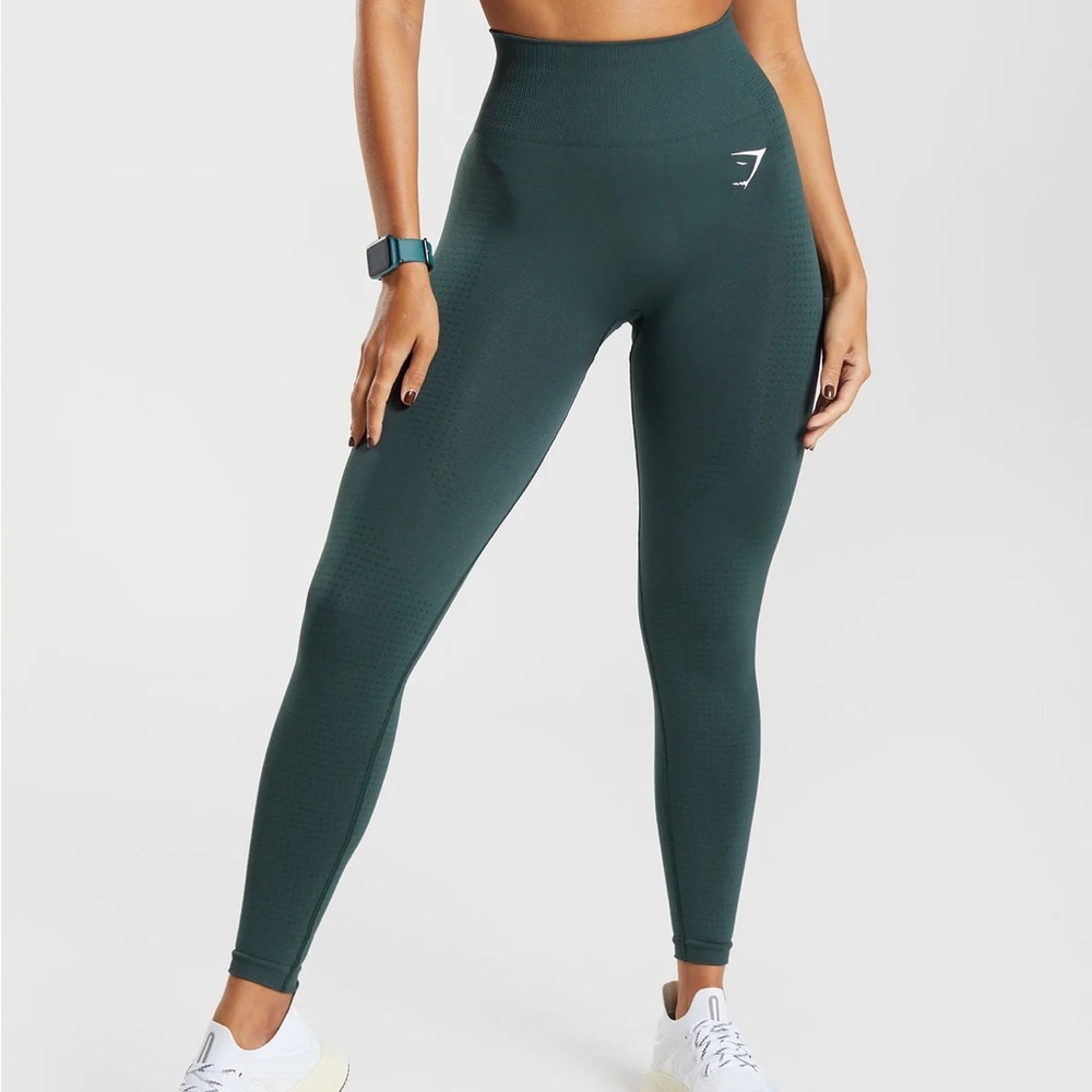 Dark Green Gym Shark Leggings